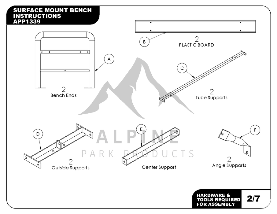 Modern Backless Bench