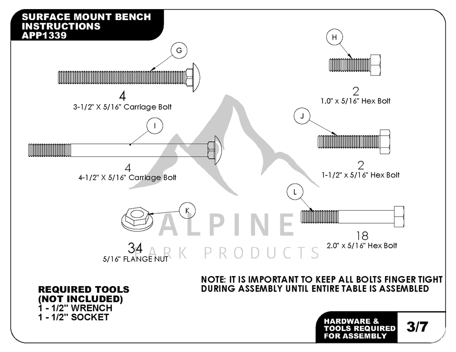 Modern Backless Bench