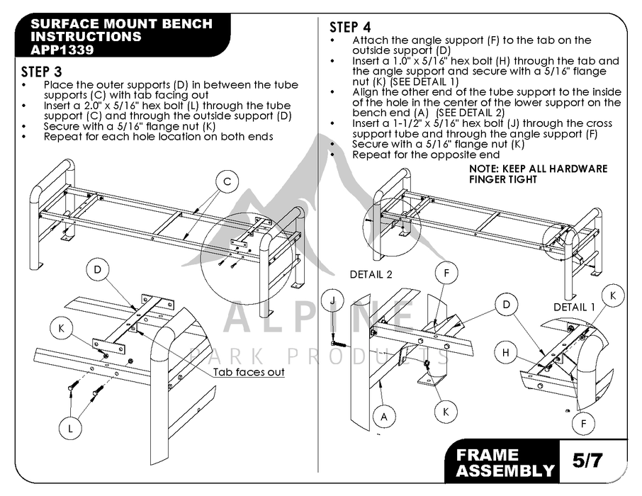 Modern Backless Bench