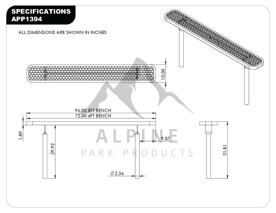 SuperSaver™ Outdoor Players Bench