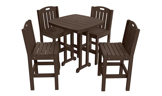 Traditional Bar Height Patio Dining Collection/ (4) Chair/ (1) Table