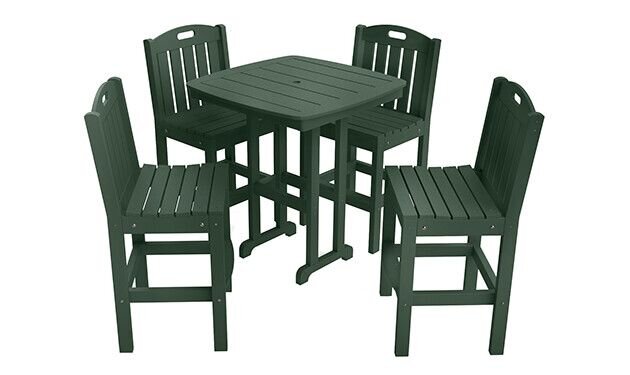 Traditional Bar Height Patio Dining Collection/ (4) Chair/ (1) Table