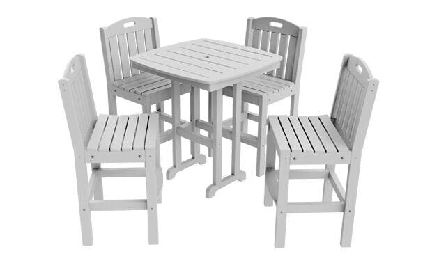 Traditional Bar Height Patio Dining Collection/ (4) Chair/ (1) Table