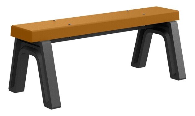 Providence Backless Benches with Recycled Plastic Frame