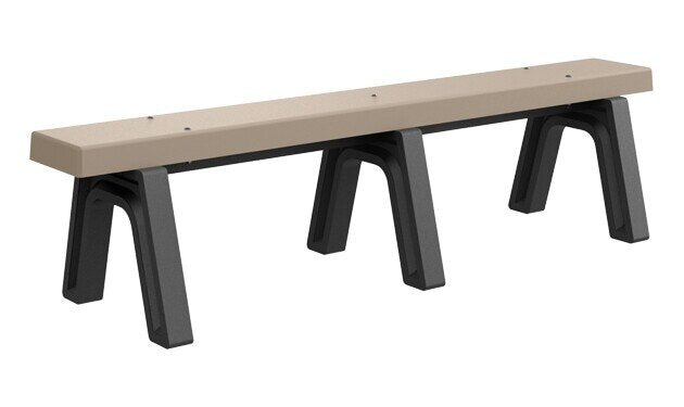 Providence Backless Benches with Recycled Plastic Frame