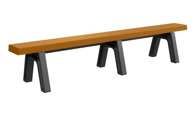 Providence Backless Benches with Recycled Plastic Frame